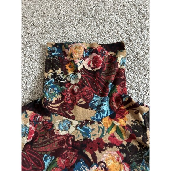 Ali Miles Womens SP Floral Print Cowl Neck Tunic Top Multicolor 3/4 Sleeve - Picture 8 of 11